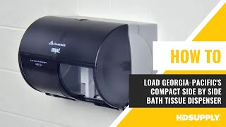 GeorgiaPacifics Compact Side by Side Bath Tissue Dispenser  HD Supply [upl. by Bowra]