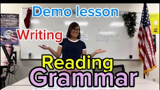 Demo lesson  TESOL REVIEWING THE GRAMMAR [upl. by Eilujna]