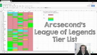 Arcseconds League of Legends Tier List [upl. by Joy]