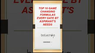 Top 10 GATE Biotech Formulas from Section 7 You Need to Master To Score High gateexam biotech [upl. by Vigor]