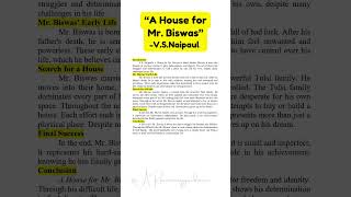 “A House for Mr Biswas”VSNaipaul Instant Essay for Exam Success ARsummaryguidance trending [upl. by Lally871]