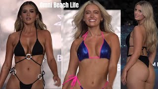 Beautiful Swimwear Models On The Runway  OMNI BEACH LIFE  PT 1  Miami Swim Week  4K Vertical [upl. by Rosemare]