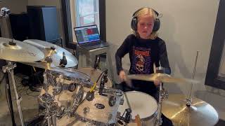 Beartooth  Disease Drum cover age 12 [upl. by Ain317]