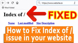 How to Fix Index of  issue while opening the website [upl. by Rothschild]