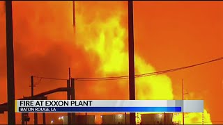 Fire at ExxonMobil Baton Rouge Refinery [upl. by Ardua]