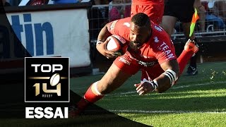 Lessai de Mathieu Bastareaud Toulon TOP 14  Toulon  La Rochelle  J2  Saison 201415 [upl. by Esela]