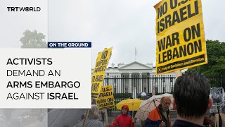 Protesters demand US end support for Israels war on Gaza [upl. by Yenohtna]