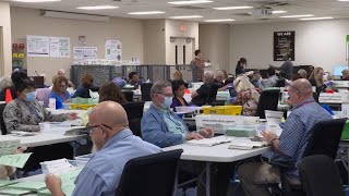 Early vote tabulation for Election 2024 begins in Maricopa County Arizona [upl. by Oznerol]