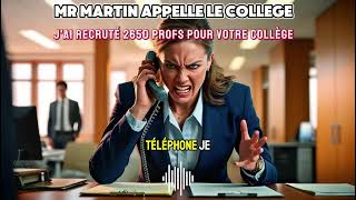 Canular Mr Martin recrute 2650 profs pour le collège [upl. by Nobe]