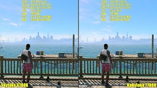 Watch Dogs 2 Skylake 6700K Vs Kaby Lake 7700K GTX 1080 Frame Rate Comparison [upl. by Rehpinej]