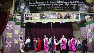 STS DARJEELING JUNIOR STUDENTS DANCE  88th Birthday of His Holiness the Dalai Lama [upl. by Elianore25]