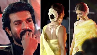 Ram Charan Looks Towards Pooja Hegde At Acharya Pre Release Event  Chiranjeevi  Filmylooks [upl. by Aeriel]