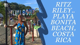 Ritz Riley visits Playa Bonita Beach Limon Costa Rica [upl. by Idieh]