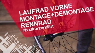 Rennrad Vorderrad ausbauen amp einbauen  fxxlkurzerklärt [upl. by Garbe]