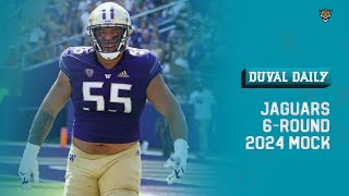 Jacksonville Jaguars 6Round 2024 Mock Draft [upl. by Emyle]