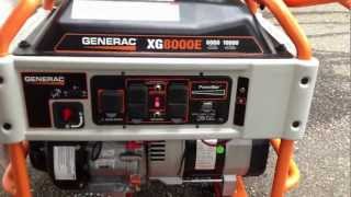 Generac XG8000E XG8000 Portable Generator Review 8000 watts [upl. by Gaskill]