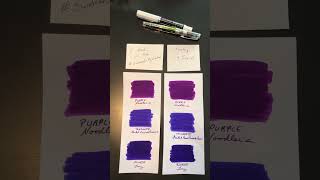 PURPLE Swatches in My Window Starting 19 July fountainpen shorts [upl. by Herzen718]