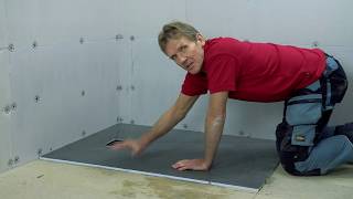 Installing a Level Access Wetroom with Square Drain [upl. by Nosecyrb]