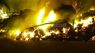 Hawaii Kilauea Volcano lava eruption Stock Footage 4K [upl. by Tereve]