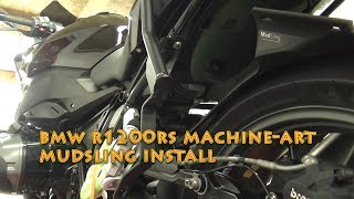 BMW R1200RS R1200RSR1200R machineartmoto Mudsling Install [upl. by Ahsak]