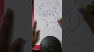 Speed drawing of gojo 😊 subscribe shortsfeed [upl. by Kosiur744]