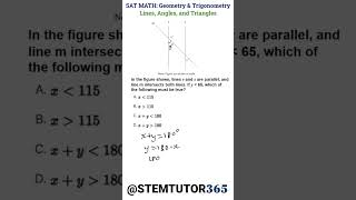 Cracking SAT Geometry Lines Angles Short Tutorial shorts satmath testprep algebratricks [upl. by Pol111]