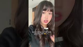 KEY TO MAKING HAIR SMELL GOOD ALL DAY haircare hairstyle hairtutorial hairgoals shorts trend [upl. by Nahtal]