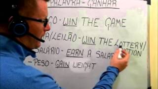 Aula de Inglês A Palavra GANHAR em Inglês win earn make gain [upl. by Llehsad]