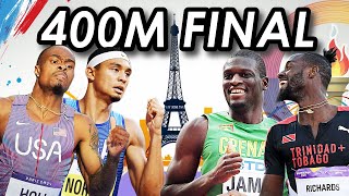 Mens 400m Final WatchAlong  Paris Olympics Athletics [upl. by Reneta497]