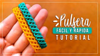 Cómo hacer pulsera de hilo fácil y rápida 32 ✨ Paso a Paso  DIY Macrame Friendship Bracelet Making [upl. by Delbert]