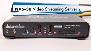 Datavideo NVS30 Video Streaming EncoderRecorder Setup Tutorial Guide [upl. by Lehmann208]