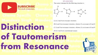 Distinction of Tautomerism from Resonance [upl. by Ydac]