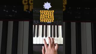 Twinkle Twinkle Little Star Piano Tutorial shorts [upl. by Saberio495]