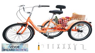 VEVOR Adult Tricycles Bike 26 Inch ThreeWheeled Bicycles 3 Wheel Bikes Trikes Review [upl. by Sorac]