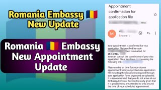 Romania Embassy 🇹🇩 New Update  Romania embassy appointment update  Romania visa update [upl. by Madda]