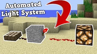 Automated Light System  Minecraft How to Work Daylight Sensor [upl. by Idmann578]