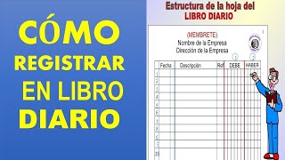 contabilidad para principiante Diario General asiento contable 4Todo en Contabilidad [upl. by Oirtemed]