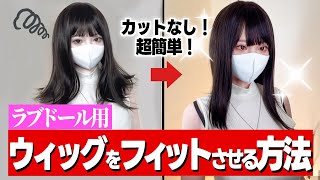 【ラブドール用】ウィッグをフィットさせる方法！ヘアカットなし・超簡単！【ラブドール初心者】【ラブドール】 [upl. by Rimaj474]