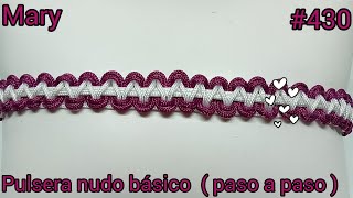 PULSERA DE HILO CON NUDO PLANO  PASO A PASO [upl. by Guss294]