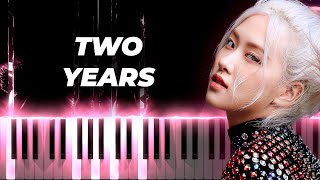 ROSÉ  two years  iano karaoke instrumental cover lyrics [upl. by Corey]