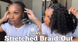 LAZY DAY BRAID OUT ROUTINE ON STRETCHED NATURAL HAIR [upl. by Simone181]