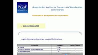 condition dinscription ISCAE 2024 2025 [upl. by Eillak]