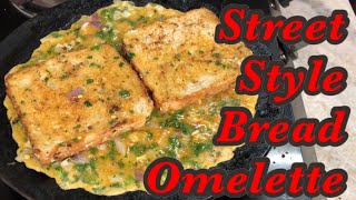 Bread Omelette Street Style  Hindi recipe  Easy Masala Omelette  Anda bread  easy recipe [upl. by Greabe]