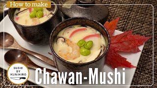 How to make delicious Chawanmushi Japanese steamed egg custard dish Step by step guide [upl. by Lind]