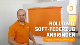 Rollo mit schnurlosem SoftFederzug und Haltern anbringen  Montage mit Bohren [upl. by Ryley]