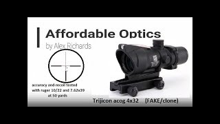 FAKE Trijiicon ACOG 4x32 testing an review [upl. by Ansela]