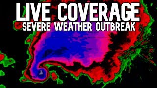 Severe Weather Outbreak LIVE Coverage For The Plains and South  Very Large Hail Damaging Gusts [upl. by Bard886]