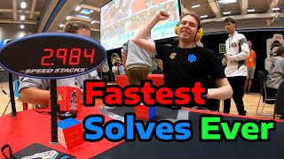 TOP 20 FASTEST RUBIKS CUBE SOLVES IN HISTORY [upl. by Ojibbob]