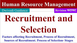 Recruitment and Selection process in human resource management sources of recruitment [upl. by Eloci]