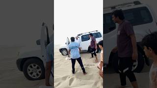 Desert il car skid ആയപ്പോൾ qatari വന്ന് save ചെയ്തപ്പോൾ qatar qatarlife [upl. by Anemolihp]